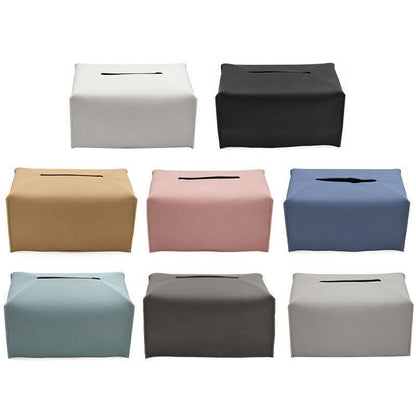 Large Size Tissue Box Dispenser Paper Holder Napkin Case Pu Leather Cover - Pink V528-LEATHERTISSUEBO-PINK-L-58792