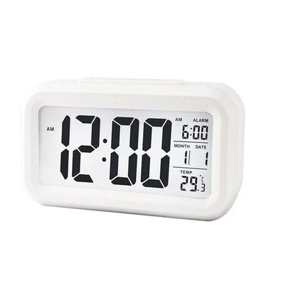 Digital Bedside Led Snooze Alarm Clock Time Temperature Day/Night Desktop Clock - White V528-LEDALARMCLOCK-WHITE-332845
