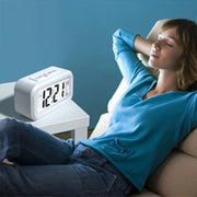 Digital Bedside Led Snooze Alarm Clock Time Temperature Day/Night Desktop Clock - White V528-LEDALARMCLOCK-WHITE-332845