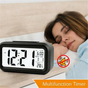 Digital Bedside Led Snooze Alarm Clock Time Temperature Day/Night Desktop Clock - White V528-LEDALARMCLOCK-WHITE-332845