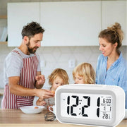Digital Bedside Led Snooze Alarm Clock Time Temperature Day/Night Desktop Clock - White V528-LEDALARMCLOCK-WHITE-332845