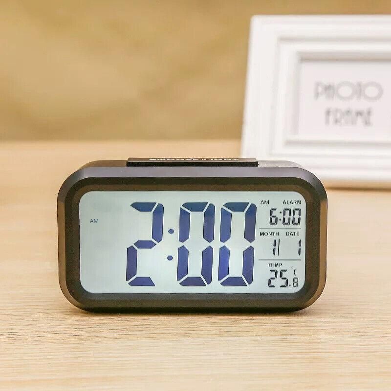 Digital Bedside Led Snooze Alarm Clock Time Temperature Day/Night Desktop Clock - White V528-LEDALARMCLOCK-WHITE-332845