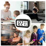 Digital Bedside Led Snooze Alarm Clock Time Temperature Day/Night Desktop Clock - White V528-LEDALARMCLOCK-WHITE-332845