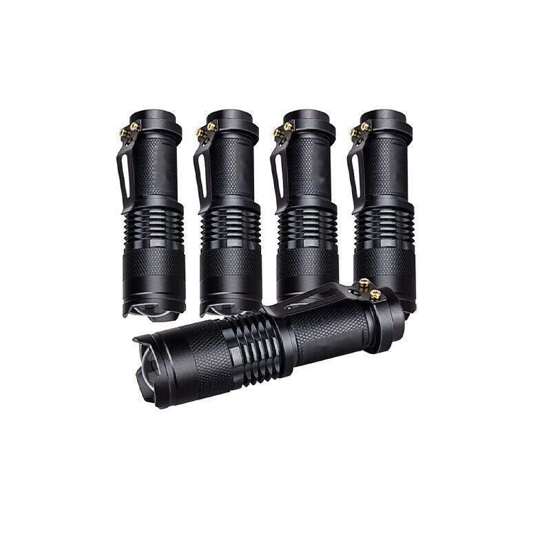 5/10x Mini Q5 LED Flashlight Torch Adjustable Focus Zoom Light Lamp 1200LM - 5PCS V528-LEDFLASHLIGHT-5PCS-349801