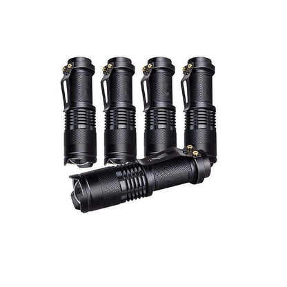 5/10x Mini Q5 LED Flashlight Torch Adjustable Focus Zoom Light Lamp 1200LM - 5PCS V528-LEDFLASHLIGHT-5PCS-349801