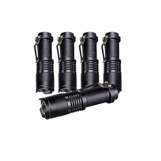 5/10x Mini Q5 LED Flashlight Torch Adjustable Focus Zoom Light Lamp 1200LM - 5PCS V528-LEDFLASHLIGHT-5PCS-349801