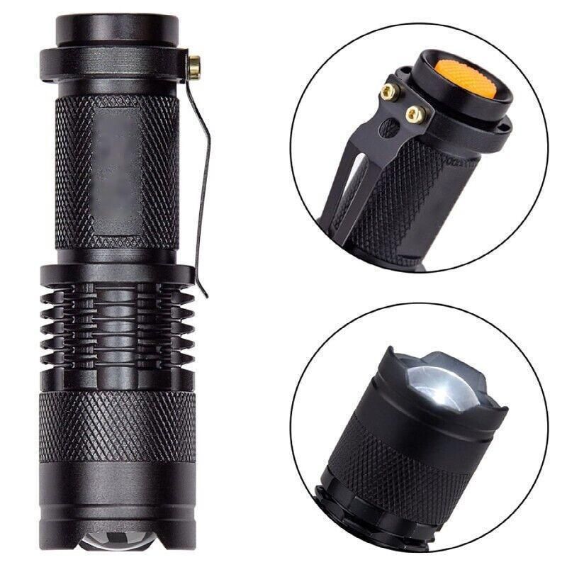 5/10x Mini Q5 LED Flashlight Torch Adjustable Focus Zoom Light Lamp 1200LM - 5PCS V528-LEDFLASHLIGHT-5PCS-349801