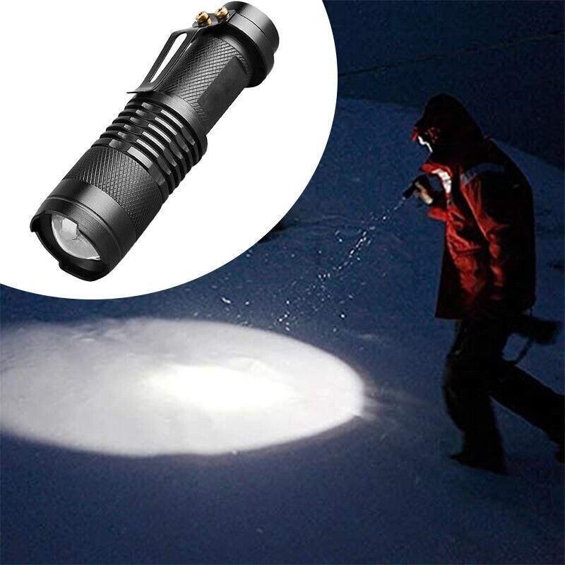 5/10x Mini Q5 LED Flashlight Torch Adjustable Focus Zoom Light Lamp 1200LM - 5PCS V528-LEDFLASHLIGHT-5PCS-349801