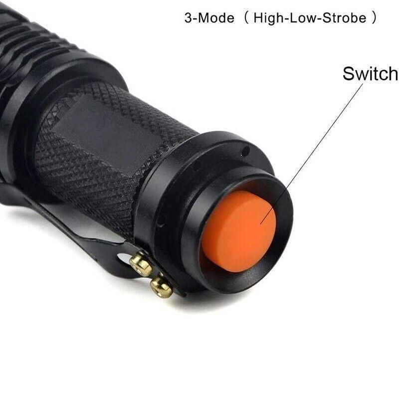 5/10x Mini Q5 LED Flashlight Torch Adjustable Focus Zoom Light Lamp 1200LM - 5PCS V528-LEDFLASHLIGHT-5PCS-349801