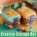 3-Layer Stackable Storage Box for Building Blocks Toy Organizer with Sorting Trays - Orange V528-LEGO-STORAGE-ORANGE-894536