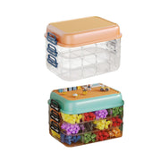 3-Layer Stackable Storage Box for Building Blocks Toy Organizer with Sorting Trays - Orange V528-LEGO-STORAGE-ORANGE-894536