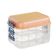3-Layer Stackable Storage Box for Building Blocks Toy Organizer with Sorting Trays - Orange V528-LEGO-STORAGE-ORANGE-894536