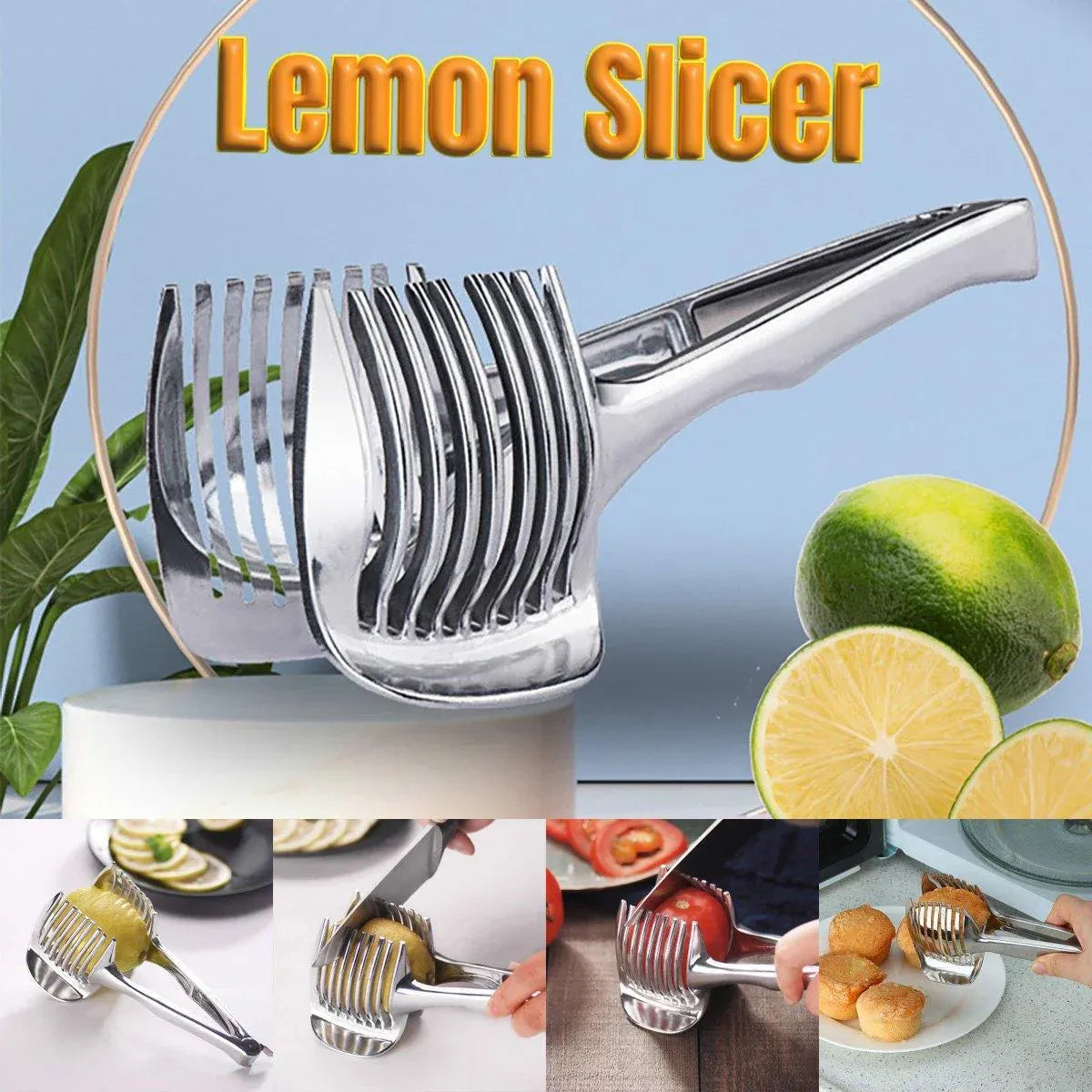 Multifunctional Lemon Tomato Fruit Slicer Cutter Tool with Handle for Household V528-LEMON-SLICER-160182