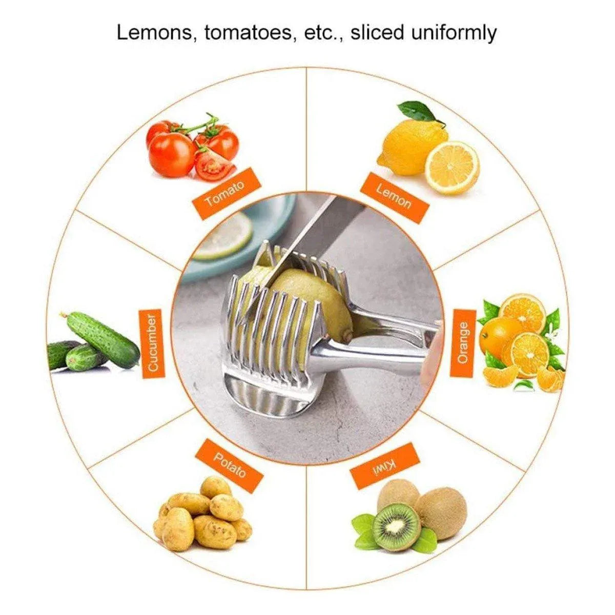 Multifunctional Lemon Tomato Fruit Slicer Cutter Tool with Handle for Household V528-LEMON-SLICER-160182