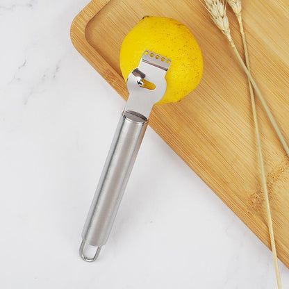 Lemon Zester Grater Knife Tool Stainless Steel with Channel Garnish Citrus Lime - Black V528-LEMONZESTER-BLACK-129101