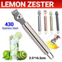 Lemon Zester Grater Knife Tool Stainless Steel with Channel Garnish Citrus Lime - Rose Gold V528-LEMONZESTER-ROSEGOLD-614316