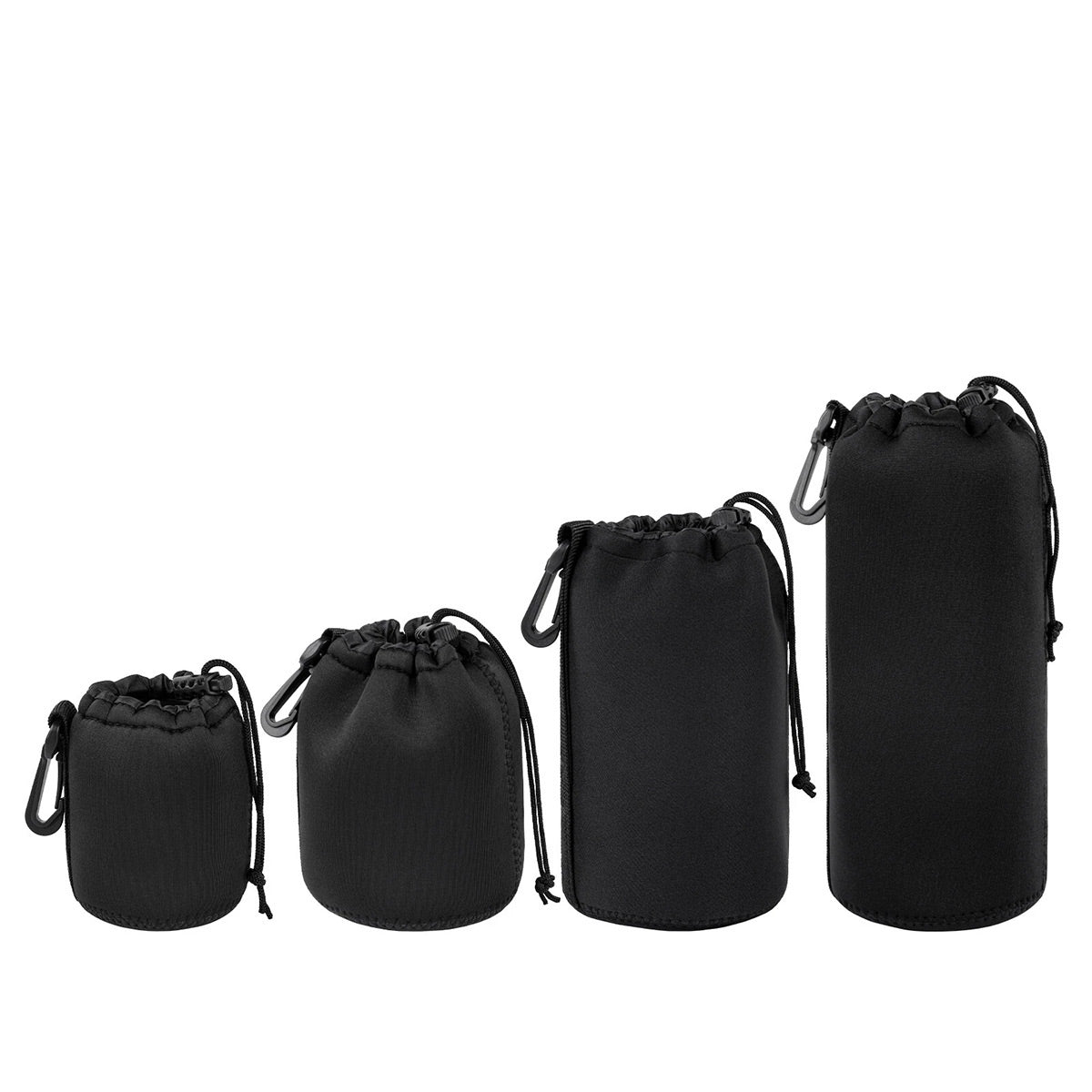 4pcs DSLR Camera Lens Pouch Protective Case Tube Bag Soft Cover for SLR Storage V528-LENS-BAG-4PCS-260206