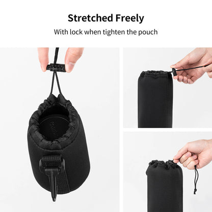 4pcs DSLR Camera Lens Pouch Protective Case Tube Bag Soft Cover for SLR Storage V528-LENS-BAG-4PCS-260206