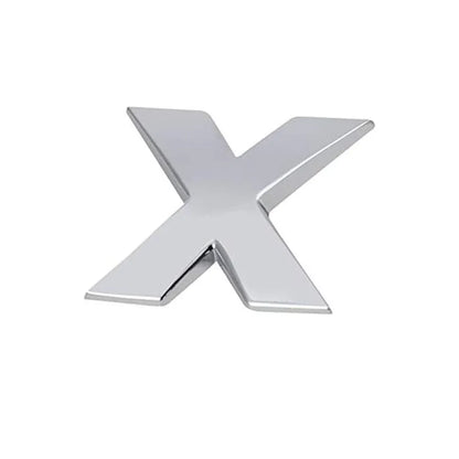A-Z Alphabet Letters Car Sticker Self Adhesive Auto Badge Emblem 3D Chrome Good - X V528-LETTER-NUMBER-66439