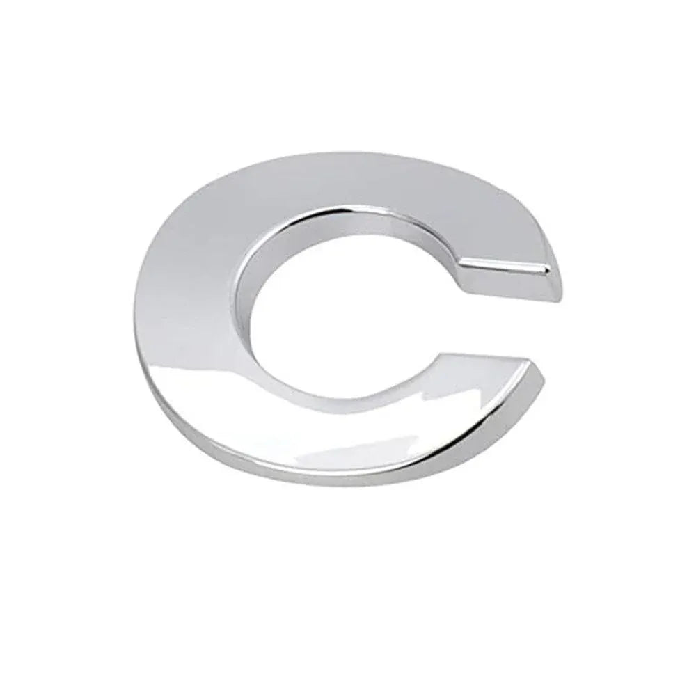 A-Z Alphabet Letters Car Sticker Self Adhesive Auto Badge Emblem 3D Chrome Good - C V528-LETTER-NUMBER-C77519