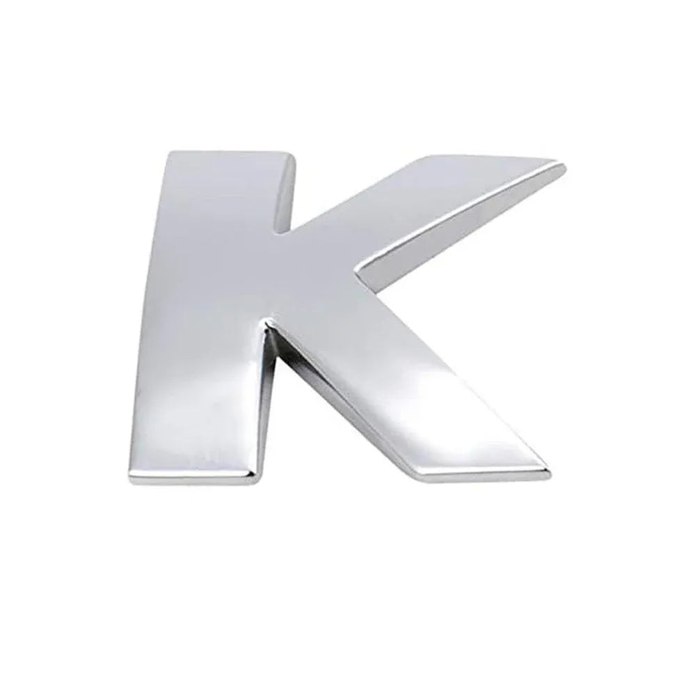 A-Z Alphabet Letters Car Sticker Self Adhesive Auto Badge Emblem 3D Chrome Good - K V528-LETTER-NUMBER-K30289