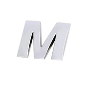 A-Z Alphabet Letters Car Sticker Self Adhesive Auto Badge Emblem 3D Chrome Good - M V528-LETTER-NUMBER-M17894