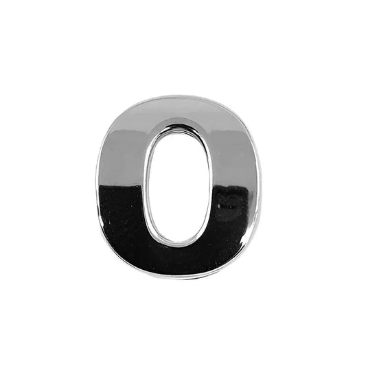 A-Z Alphabet Letters Car Sticker Self Adhesive Auto Badge Emblem 3D Chrome Good - Number 0 V528-LETTER-NUMBER-NUMBER038422