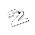 A-Z Alphabet Letters Car Sticker Self Adhesive Auto Badge Emblem 3D Chrome Good - Number 2