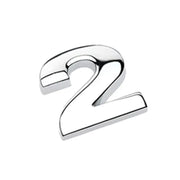 A-Z Alphabet Letters Car Sticker Self Adhesive Auto Badge Emblem 3D Chrome Good - Number 2