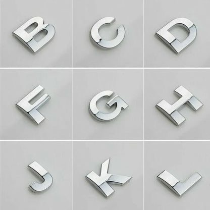 A-Z Alphabet Letters Car Sticker Self Adhesive Auto Badge Emblem 3D Chrome Good - Number 2 V528-LETTER-NUMBER-NUMBER288954