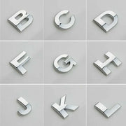 A-Z Alphabet Letters Car Sticker Self Adhesive Auto Badge Emblem 3D Chrome Good - Number 2