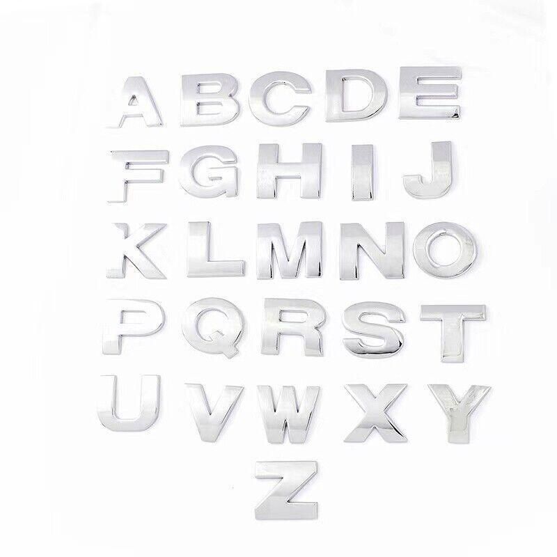 A-Z Alphabet Letters Car Sticker Self Adhesive Auto Badge Emblem 3D Chrome Good - Number 2
