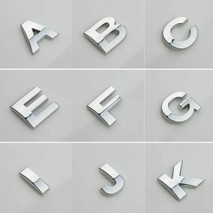 A-Z Alphabet Letters Car Sticker Self Adhesive Auto Badge Emblem 3D Chrome Good - Number 2 V528-LETTER-NUMBER-NUMBER288954