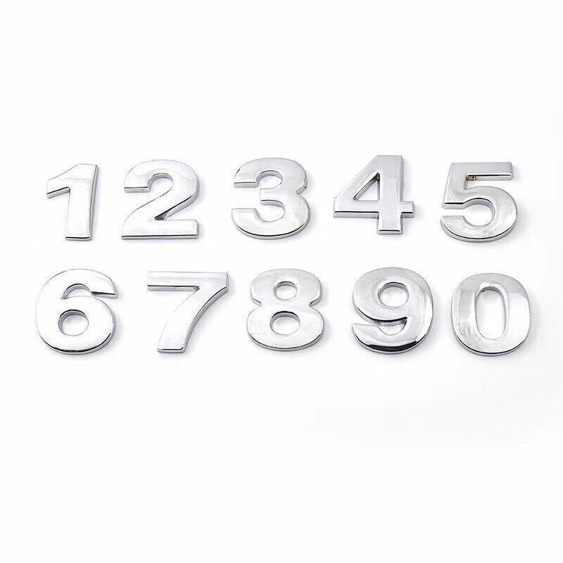 A-Z Alphabet Letters Car Sticker Self Adhesive Auto Badge Emblem 3D Chrome Good - Number 2
