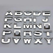 A-Z Alphabet Letters Car Sticker Self Adhesive Auto Badge Emblem 3D Chrome Good - Number 2