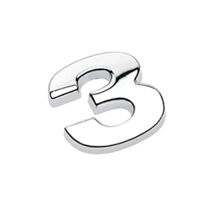 A-Z Alphabet Letters Car Sticker Self Adhesive Auto Badge Emblem 3D Chrome Good - Number 3 V528-LETTER-NUMBER-NUMBER338240