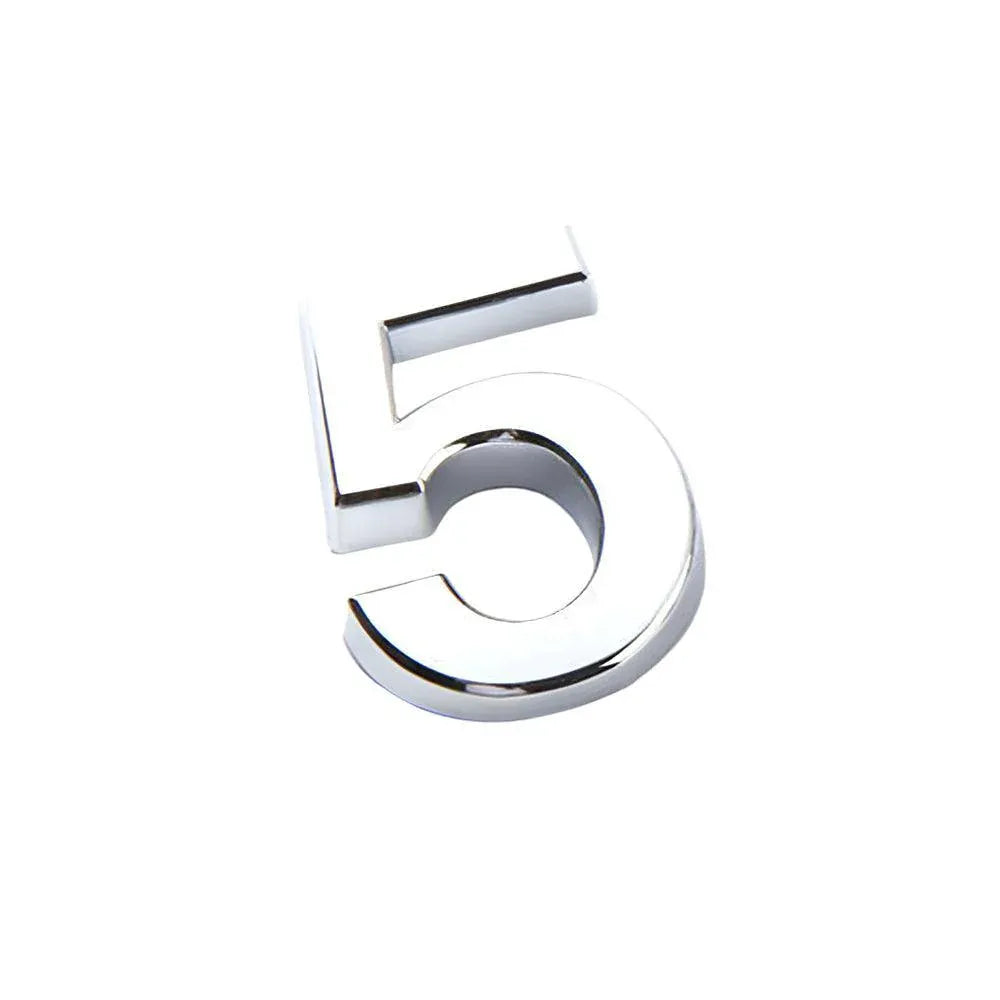 A-Z Alphabet Letters Car Sticker Self Adhesive Auto Badge Emblem 3D Chrome Good - Number 5 V528-LETTER-NUMBER-NUMBER564560