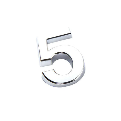 A-Z Alphabet Letters Car Sticker Self Adhesive Auto Badge Emblem 3D Chrome Good - Number 5 V528-LETTER-NUMBER-NUMBER564560
