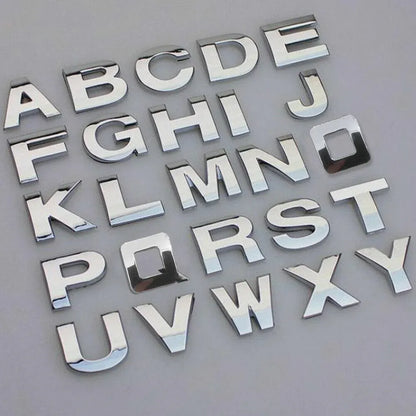 A-Z Alphabet Letters Car Sticker Self Adhesive Auto Badge Emblem 3D Chrome Good - Number 8 V528-LETTER-NUMBER-NUMBER861451