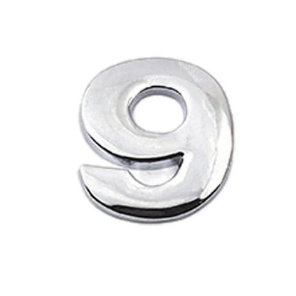 A-Z Alphabet Letters Car Sticker Self Adhesive Auto Badge Emblem 3D Chrome Good - Number 9