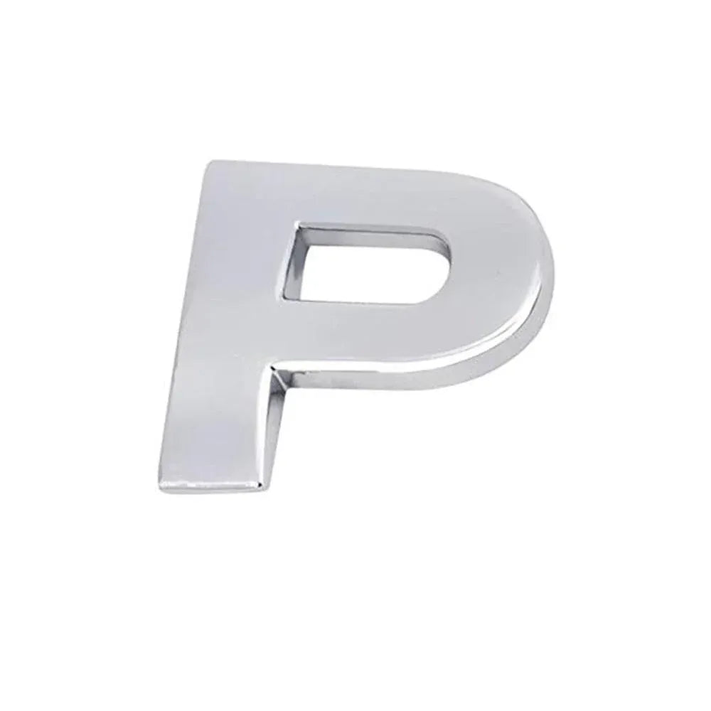 A-Z Alphabet Letters Car Sticker Self Adhesive Auto Badge Emblem 3D Chrome Good - P V528-LETTER-NUMBER-P81107