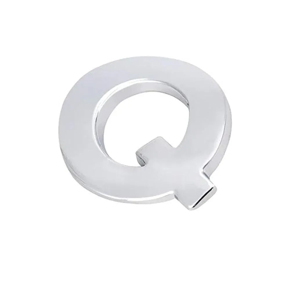 A-Z Alphabet Letters Car Sticker Self Adhesive Auto Badge Emblem 3D Chrome Good - Q V528-LETTER-NUMBER-Q41789