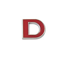 A-Z Alphabet Letters Car Sticker Self Adhesive Auto Badge Emblem 3D Chrome Good - Red D V528-LETTER-NUMBER-REDD43922