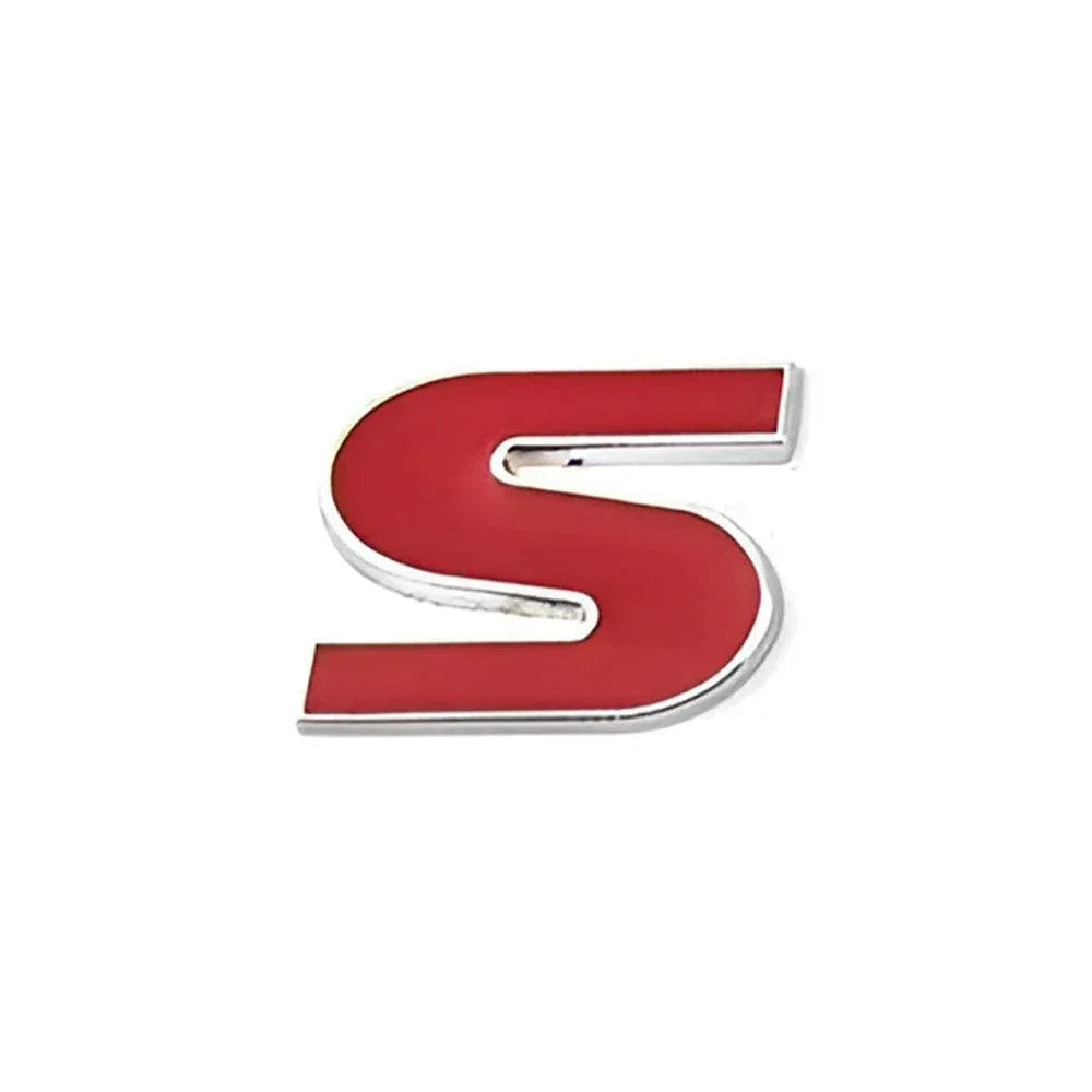 A-Z Alphabet Letters Car Sticker Self Adhesive Auto Badge Emblem 3D Chrome Good - Red S V528-LETTER-NUMBER-REDS28135