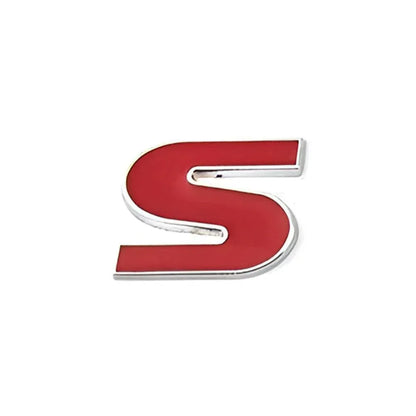 A-Z Alphabet Letters Car Sticker Self Adhesive Auto Badge Emblem 3D Chrome Good - Red S V528-LETTER-NUMBER-REDS28135