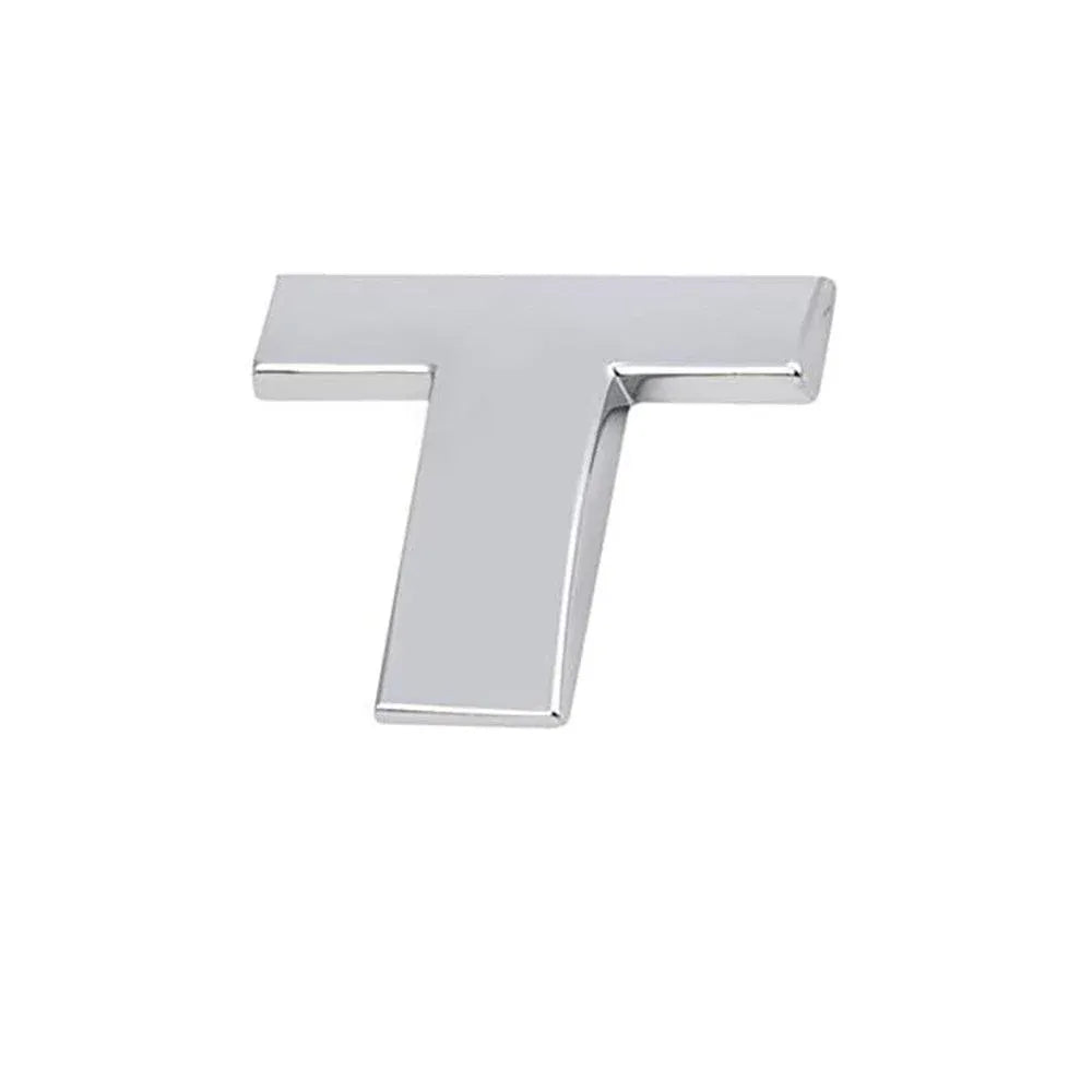 A-Z Alphabet Letters Car Sticker Self Adhesive Auto Badge Emblem 3D Chrome Good - T V528-LETTER-NUMBER-T78163