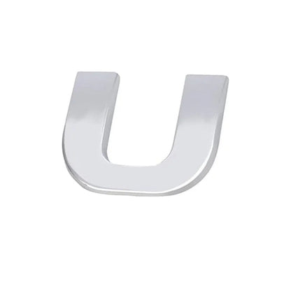 A-Z Alphabet Letters Car Sticker Self Adhesive Auto Badge Emblem 3D Chrome Good - U V528-LETTER-NUMBER-U72130