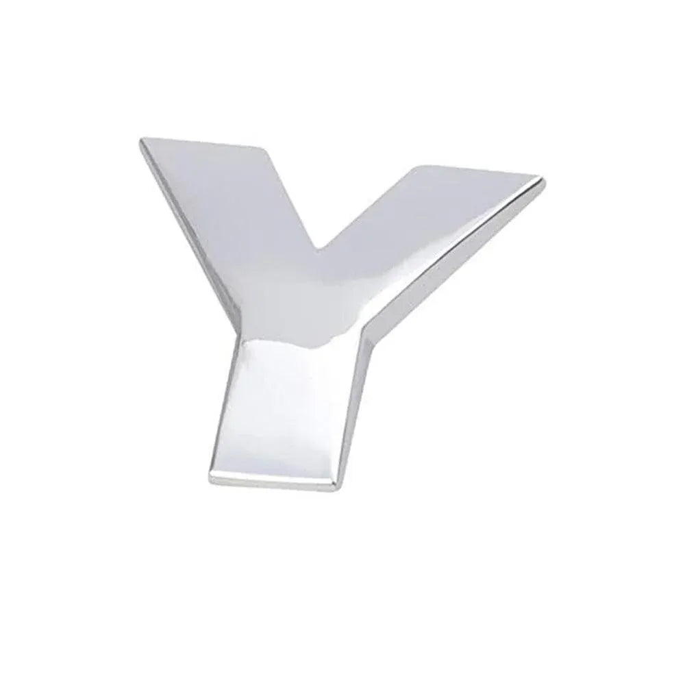 A-Z Alphabet Letters Car Sticker Self Adhesive Auto Badge Emblem 3D Chrome Good - Y V528-LETTER-NUMBER-Y56676