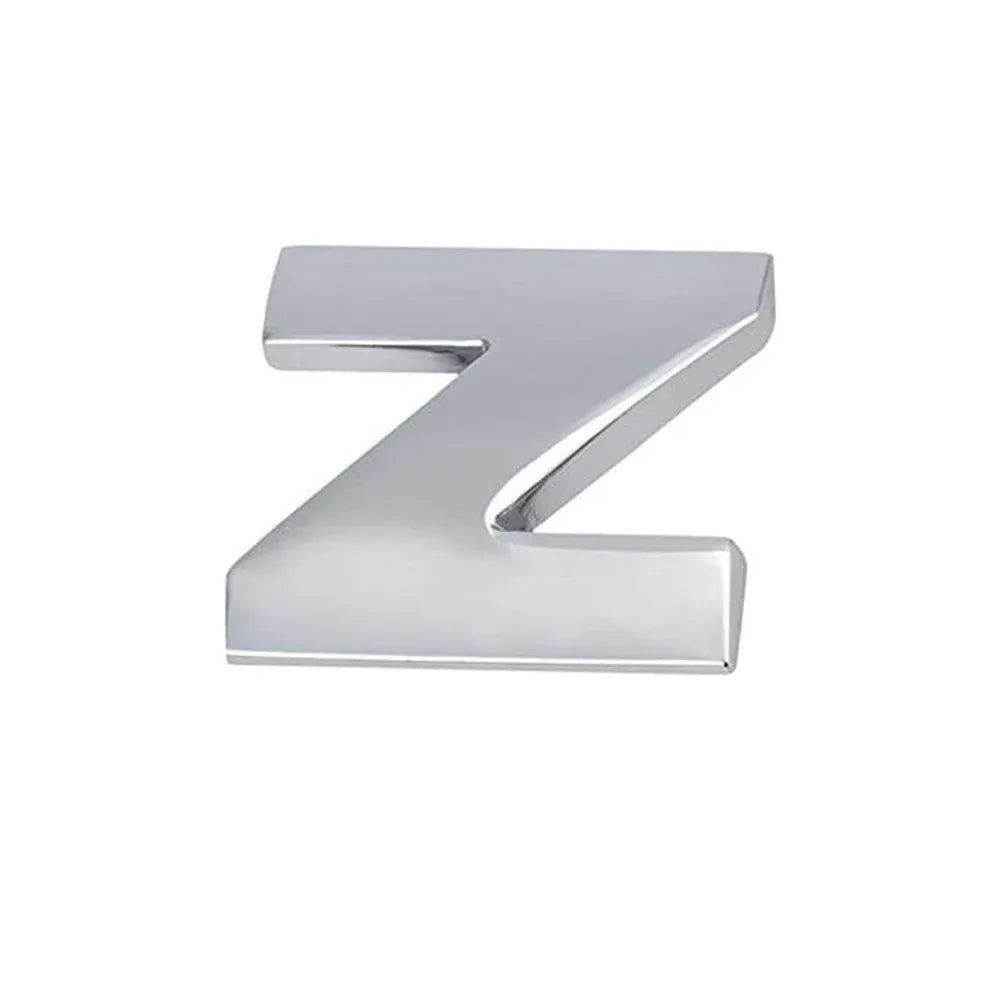 A-Z Alphabet Letters Car Sticker Self Adhesive Auto Badge Emblem 3D Chrome Good - Z V528-LETTER-NUMBER-Z41375