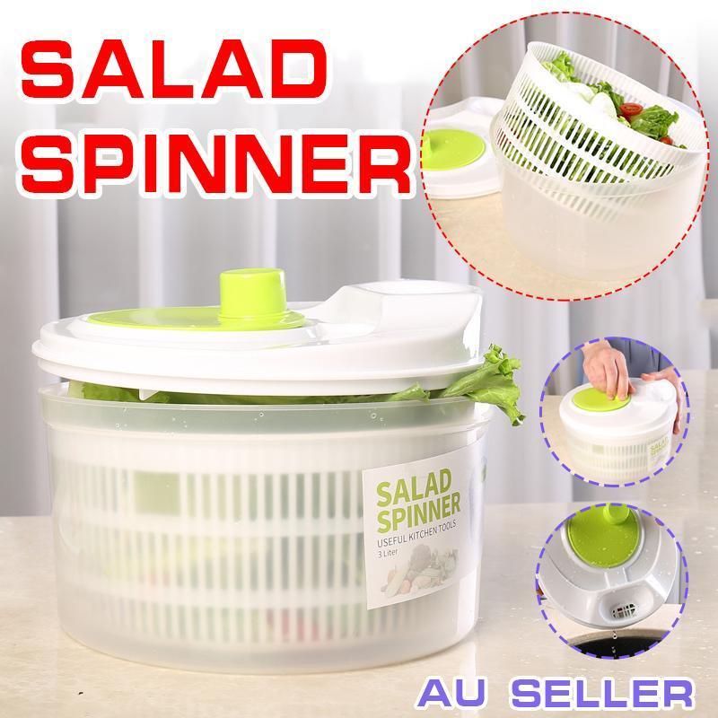 Large Salad Spinner 3L Vegetable Washer Dryer Bowl for Lettuce Spinach Broccoli V528-LETTUCEWASHER-423332